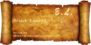 Bruck László névjegykártya