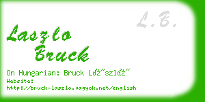 laszlo bruck business card